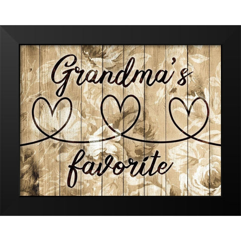 Grandmas Favorite Black Modern Wood Framed Art Print by Prime, Marcus