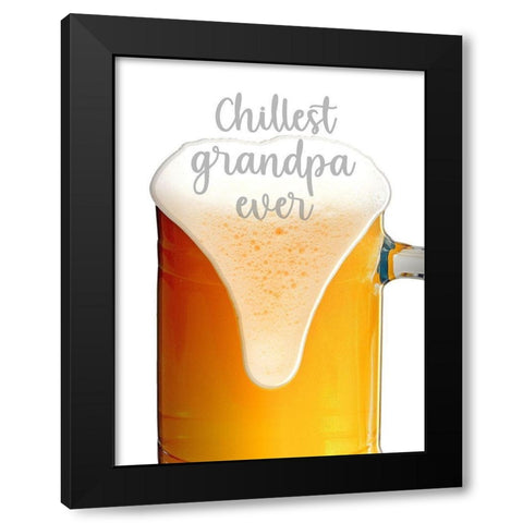 Chill Grandpa Black Modern Wood Framed Art Print by Prime, Marcus