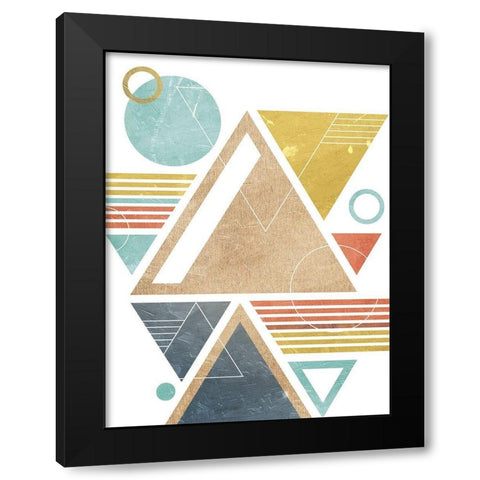 Fragmented World Black Modern Wood Framed Art Print with Double Matting by Prime, Marcus