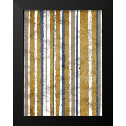 Marble Streaks Black Modern Wood Framed Art Print by Prime, Marcus