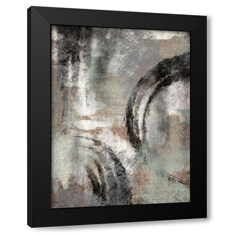 Cavernous Stains Black Modern Wood Framed Art Print with Double Matting by Prime, Marcus