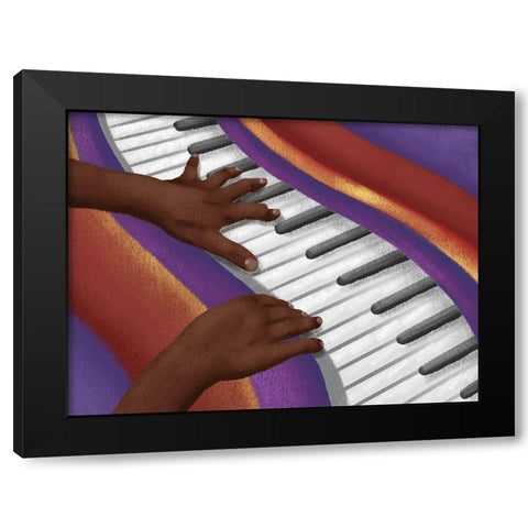 Colorful Music 1 Black Modern Wood Framed Art Print by Prime, Marcus