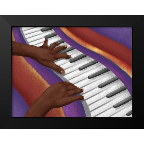 Colorful Music 1 Black Modern Wood Framed Art Print by Prime, Marcus