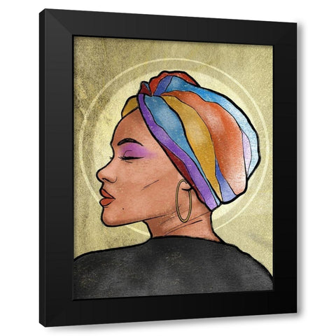 Shinning Princess 1 Black Modern Wood Framed Art Print with Double Matting by Prime, Marcus