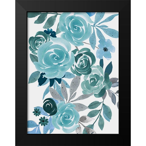 Floral Growth 1 Black Modern Wood Framed Art Print by Prime, Marcus