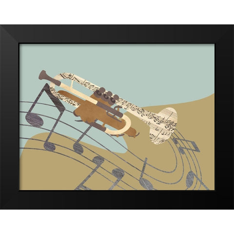 Feel The Music 2 Black Modern Wood Framed Art Print by Prime, Marcus
