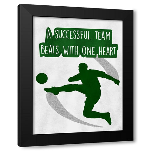 One Heart Beat Black Modern Wood Framed Art Print with Double Matting by Prime, Marcus