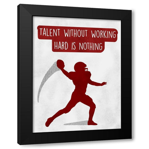 Work Hard Black Modern Wood Framed Art Print with Double Matting by Prime, Marcus