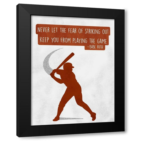 Play The Game Black Modern Wood Framed Art Print with Double Matting by Prime, Marcus