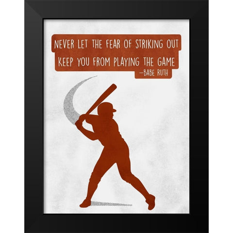 Play The Game Black Modern Wood Framed Art Print by Prime, Marcus