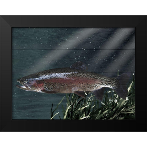 Gazing Friend Black Modern Wood Framed Art Print by Prime, Marcus