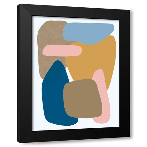 Merging Pastel Pebbles 1 Black Modern Wood Framed Art Print by Prime, Marcus