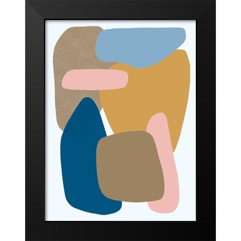 Merging Pastel Pebbles 1 Black Modern Wood Framed Art Print by Prime, Marcus