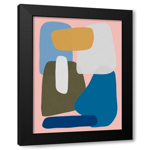 Merging Pastel Pebbles 2 Black Modern Wood Framed Art Print by Prime, Marcus