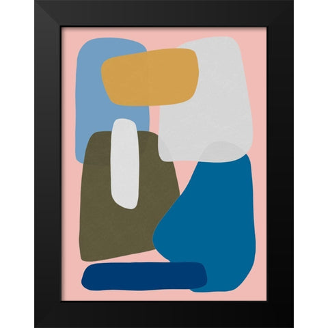 Merging Pastel Pebbles 2 Black Modern Wood Framed Art Print by Prime, Marcus