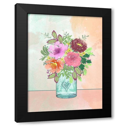 Loving Bouquet Black Modern Wood Framed Art Print with Double Matting by Prime, Marcus