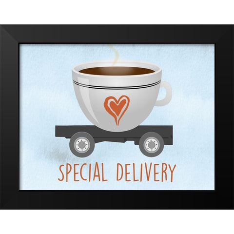Special Delivery Black Modern Wood Framed Art Print by Prime, Marcus