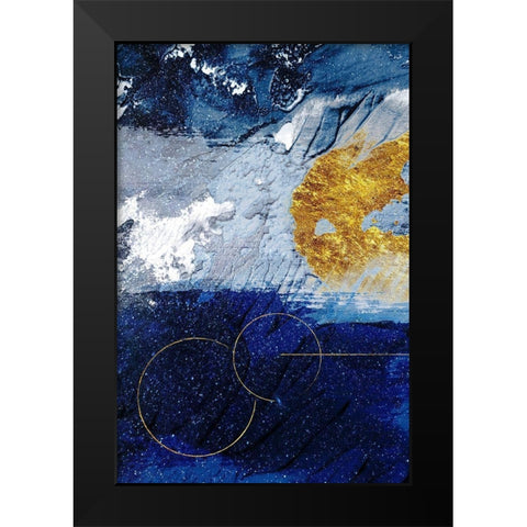 Indigo Gold Storm 1 Black Modern Wood Framed Art Print by Prime, Marcus