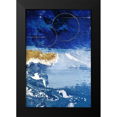 Indigo Gold Storm 3 Black Modern Wood Framed Art Print by Prime, Marcus