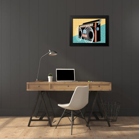 Memories Boom Black Modern Wood Framed Art Print by Prime, Marcus