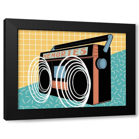 Memories Boom Black Modern Wood Framed Art Print with Double Matting by Prime, Marcus