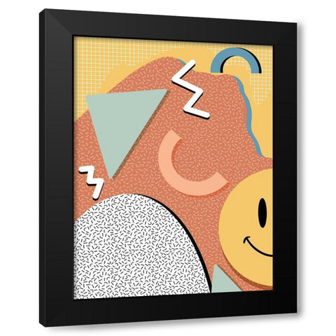 Happy Chaos V2 Black Modern Wood Framed Art Print by Prime, Marcus