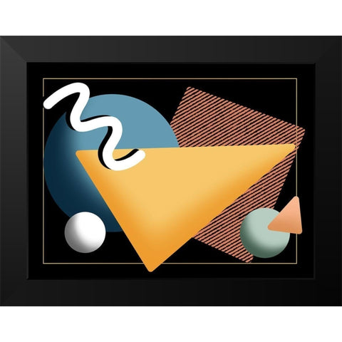 Retro System Black Modern Wood Framed Art Print by Prime, Marcus