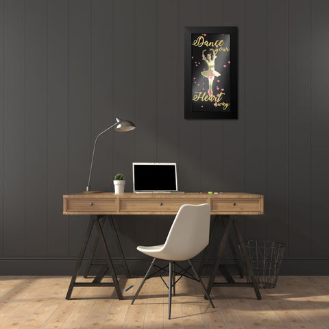 Dance Away Black Modern Wood Framed Art Print by Prime, Marcus