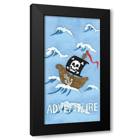 Adventure Awaits Black Modern Wood Framed Art Print with Double Matting by Prime, Marcus