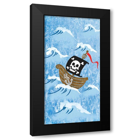Pirate Sea Black Modern Wood Framed Art Print by Prime, Marcus