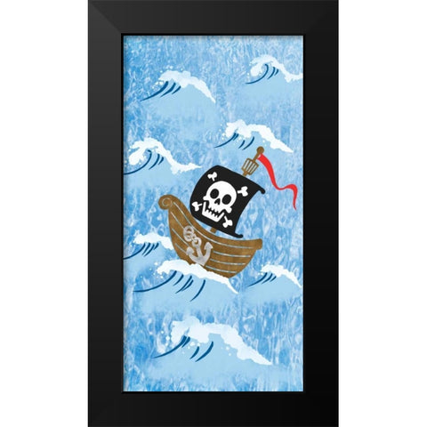Pirate Sea Black Modern Wood Framed Art Print by Prime, Marcus