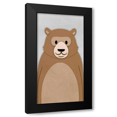 Cheery Bear 2 Black Modern Wood Framed Art Print by Prime, Marcus