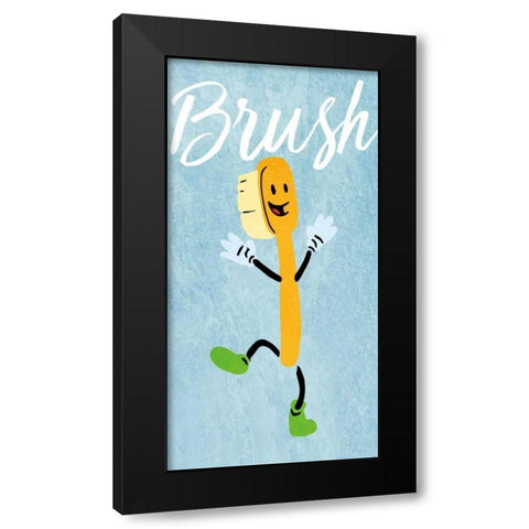 Brush Dance Black Modern Wood Framed Art Print by Prime, Marcus