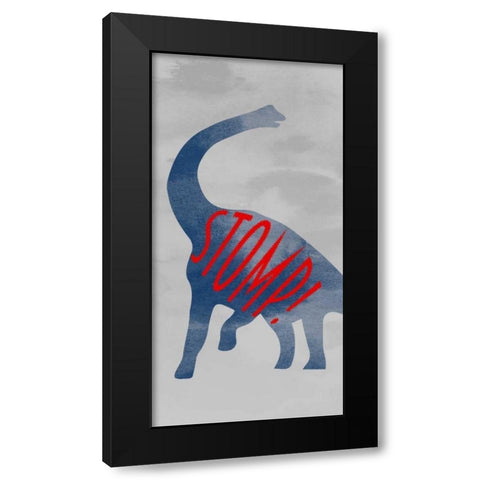 Prehistoric Stomp Black Modern Wood Framed Art Print by Prime, Marcus