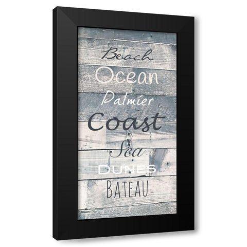 Merveilleuse Plage Black Modern Wood Framed Art Print by Prime, Marcus