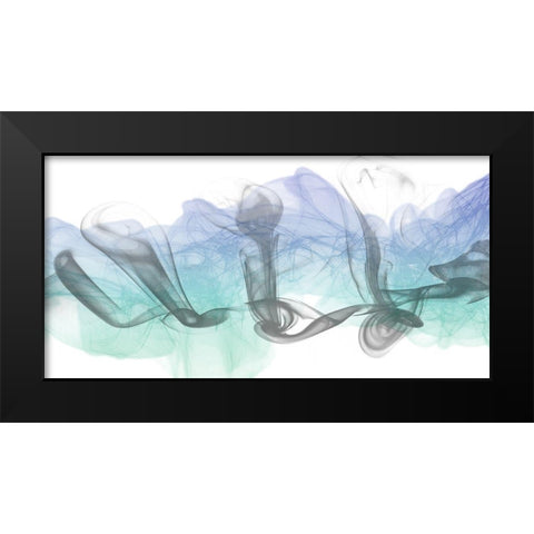 Particle Stream Black Modern Wood Framed Art Print by Prime, Marcus