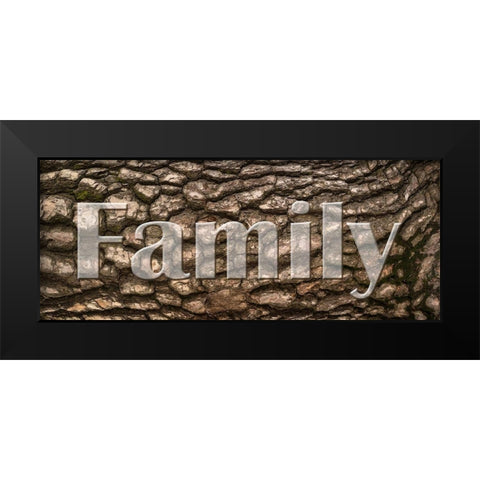Family Bark Black Modern Wood Framed Art Print by Prime, Marcus