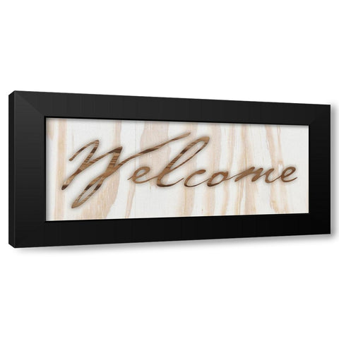 Welcome Wood Black Modern Wood Framed Art Print by Prime, Marcus