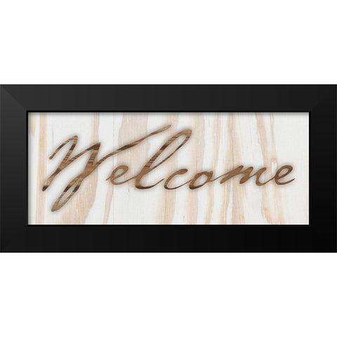 Welcome Wood Black Modern Wood Framed Art Print by Prime, Marcus