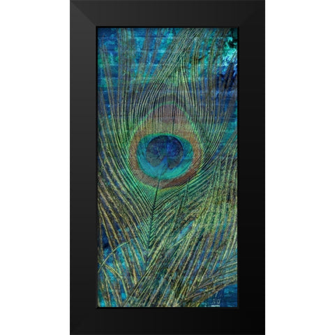 Metropolitan Peacock 1 Black Modern Wood Framed Art Print by Prime, Marcus
