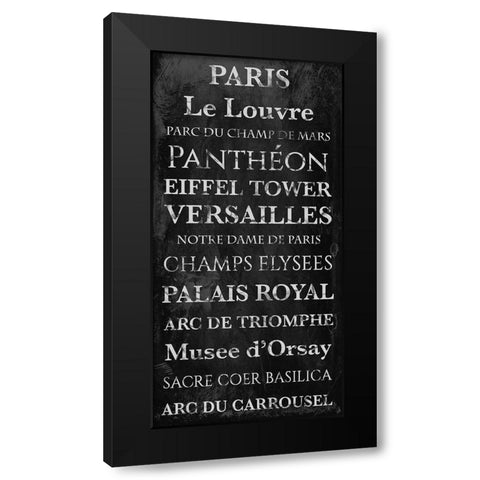 Paris Scenes 1 Black Modern Wood Framed Art Print by Prime, Marcus