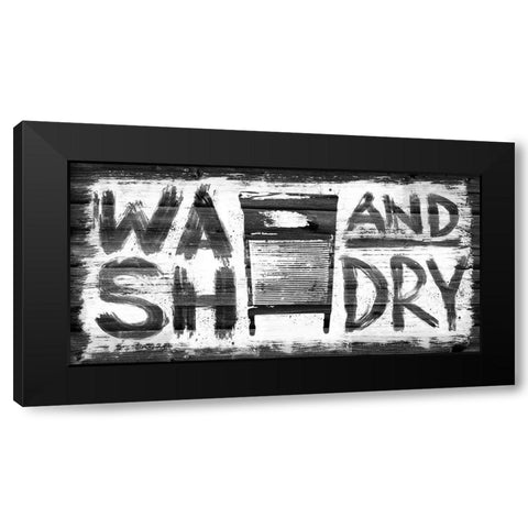 Wash And Dry 1 Black Modern Wood Framed Art Print with Double Matting by Prime, Marcus