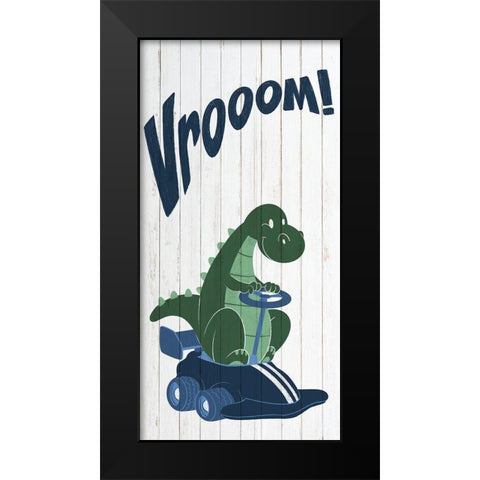 Dino Vroom 1 Black Modern Wood Framed Art Print by Prime, Marcus