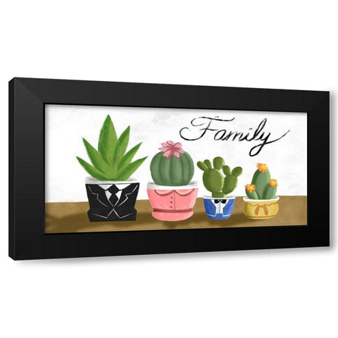 Succulent Family 1 Black Modern Wood Framed Art Print with Double Matting by Prime, Marcus