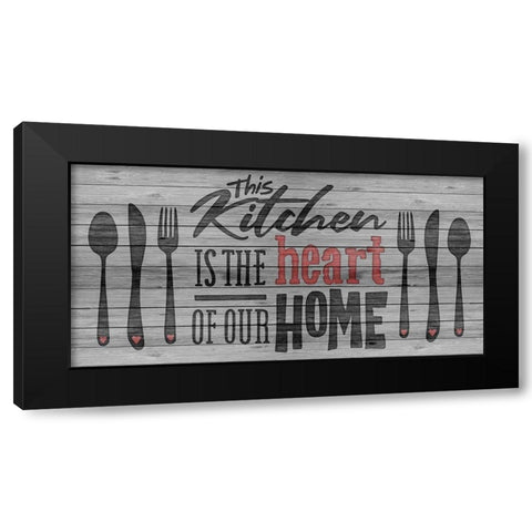 Hearts Home 1 Black Modern Wood Framed Art Print with Double Matting by Prime, Marcus
