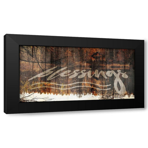 Autumn Blessings Black Modern Wood Framed Art Print with Double Matting by Prime, Marcus