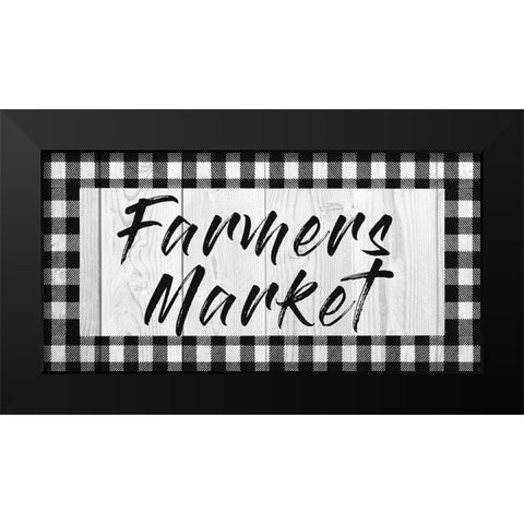 Farmers Market Black Modern Wood Framed Art Print by Prime, Marcus