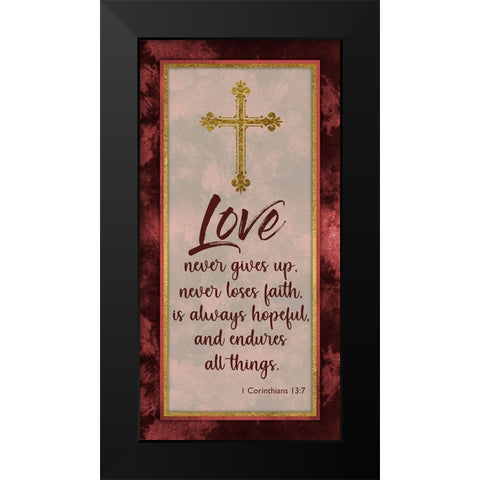 Endure All Black Modern Wood Framed Art Print by Prime, Marcus