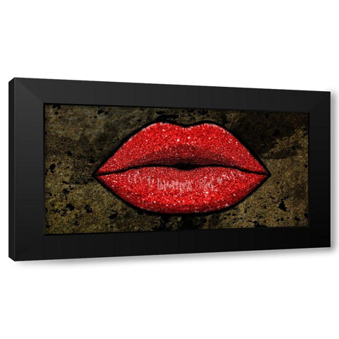 Glitter Kiss 2 Black Modern Wood Framed Art Print with Double Matting by Prime, Marcus