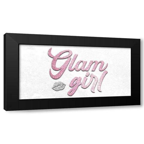 Pink Glamor Girl Black Modern Wood Framed Art Print with Double Matting by Prime, Marcus